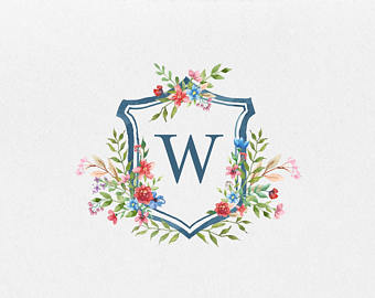 340x270 Monogram Crest Etsy