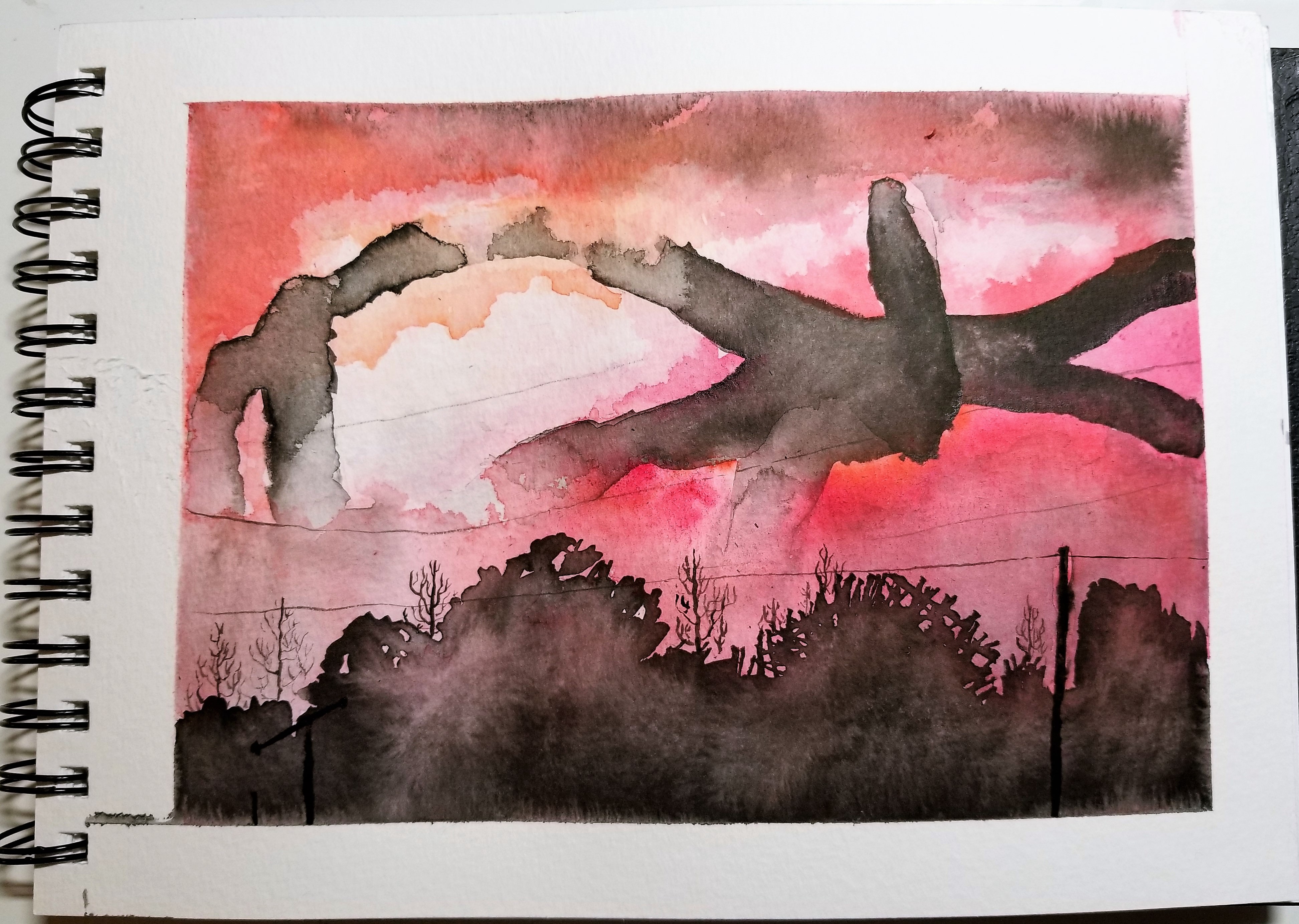 3890x2769 The Shadow Monster Watercolor