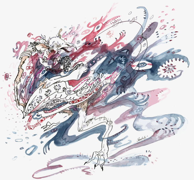 650x604 Vector Watercolor Monster, Watercolor, Monster, Monster Png And