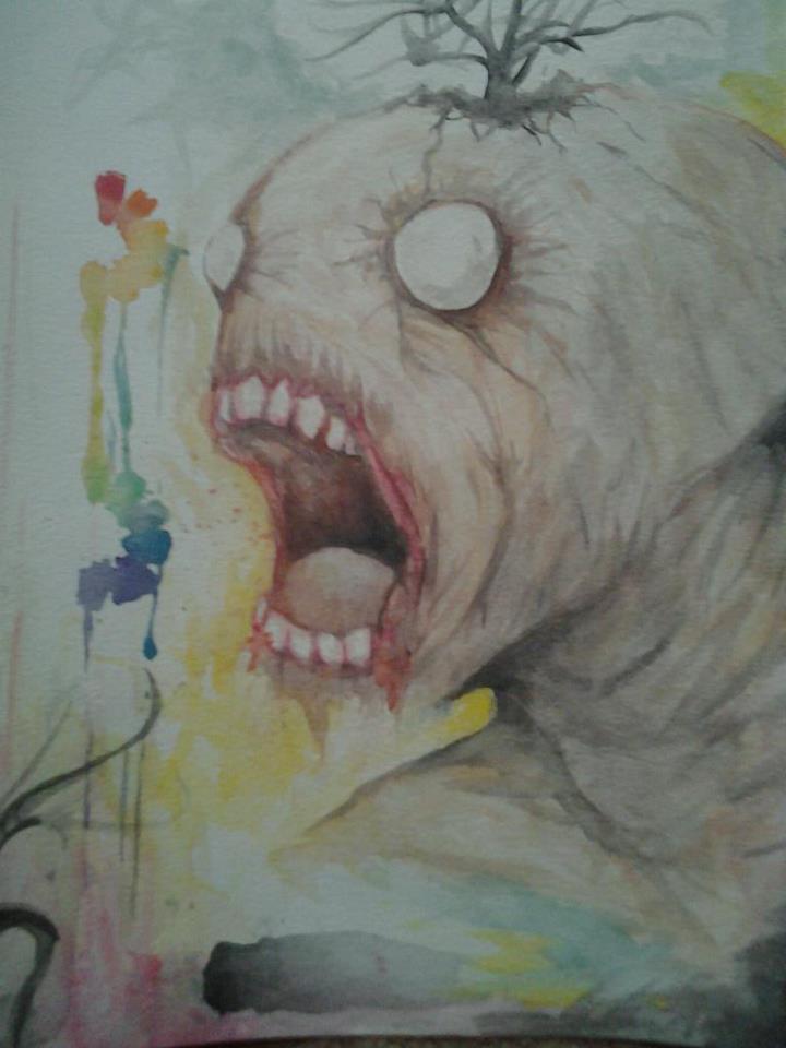 720x960 Watercolor Practice Monster By Jugglingdino