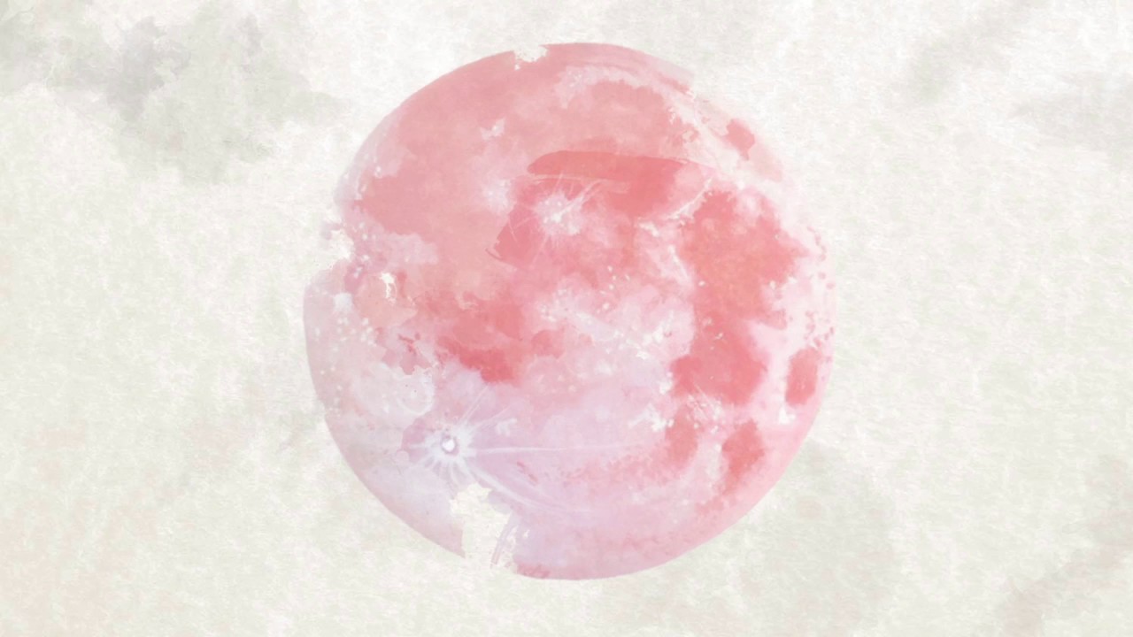 1280x720 Watercolor Pink Moon