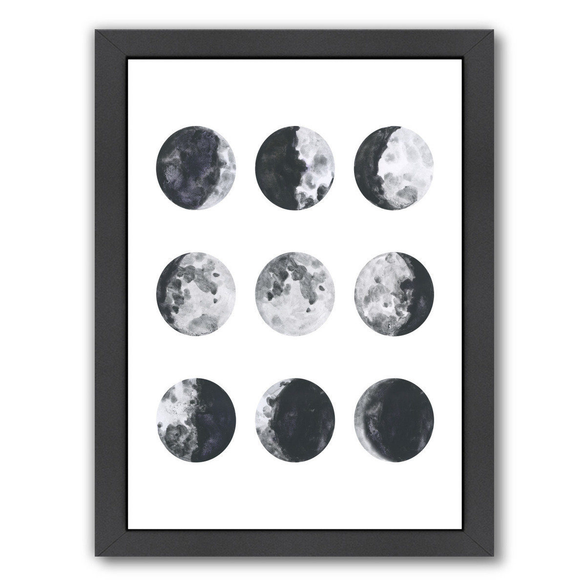 1200x1200 Moon Phases Watercolor I Framed Graphic Art Amp Reviews Joss Amp Main