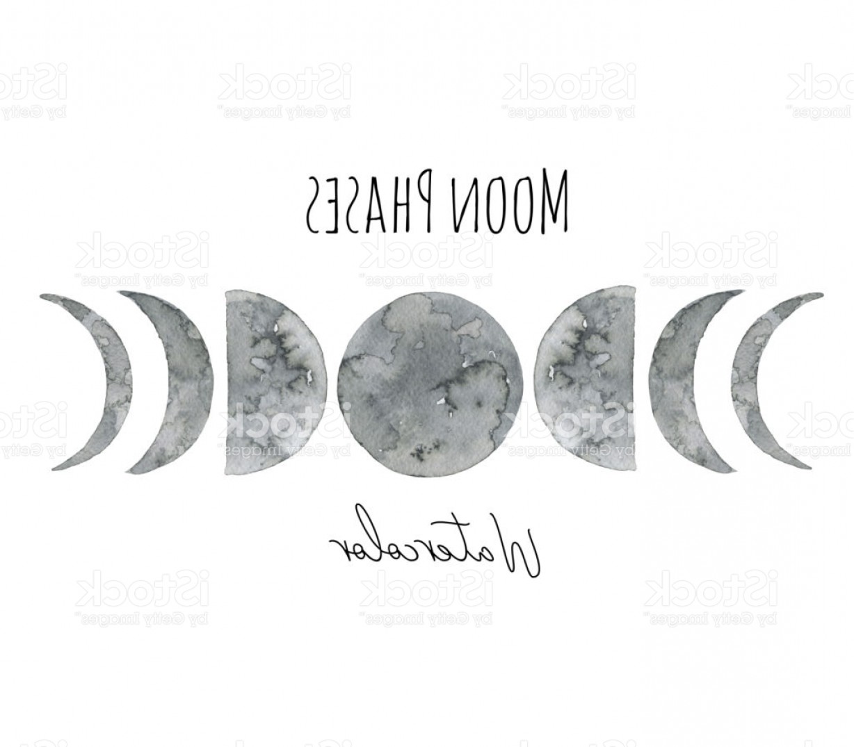 1228x1075 Watercolor Moon Phases Isolated On White Background Gm Shopatcloth