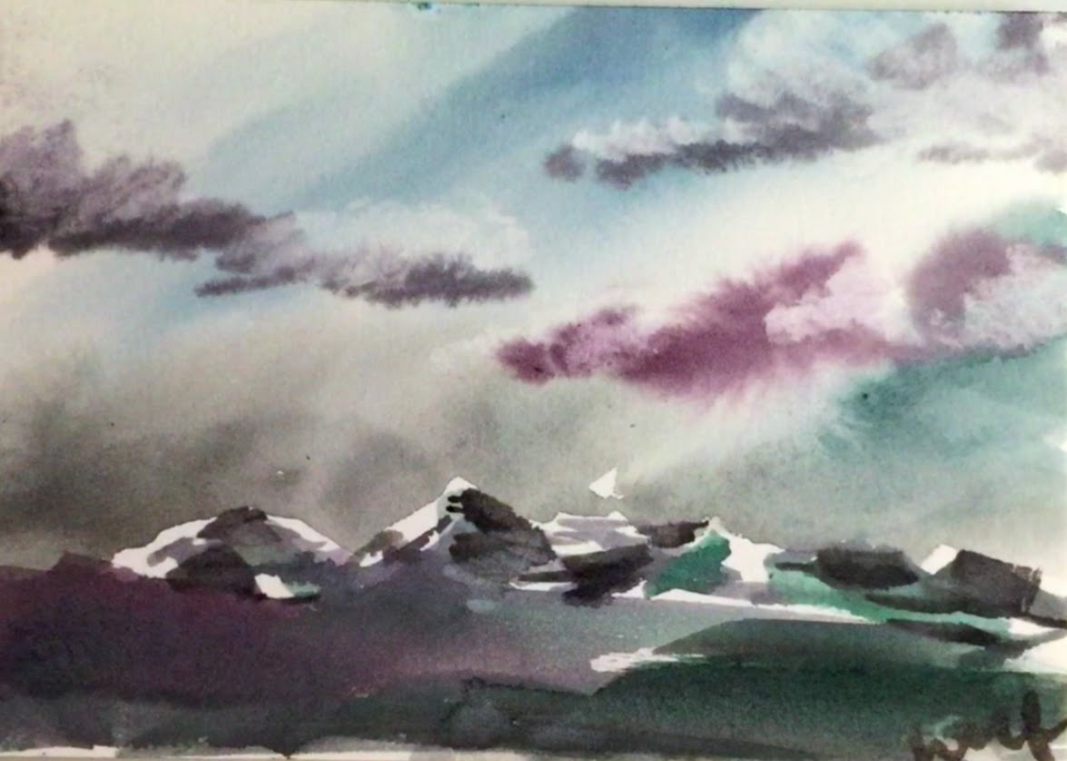 1175x838 Watercolor Mountain Landscape Demonstration