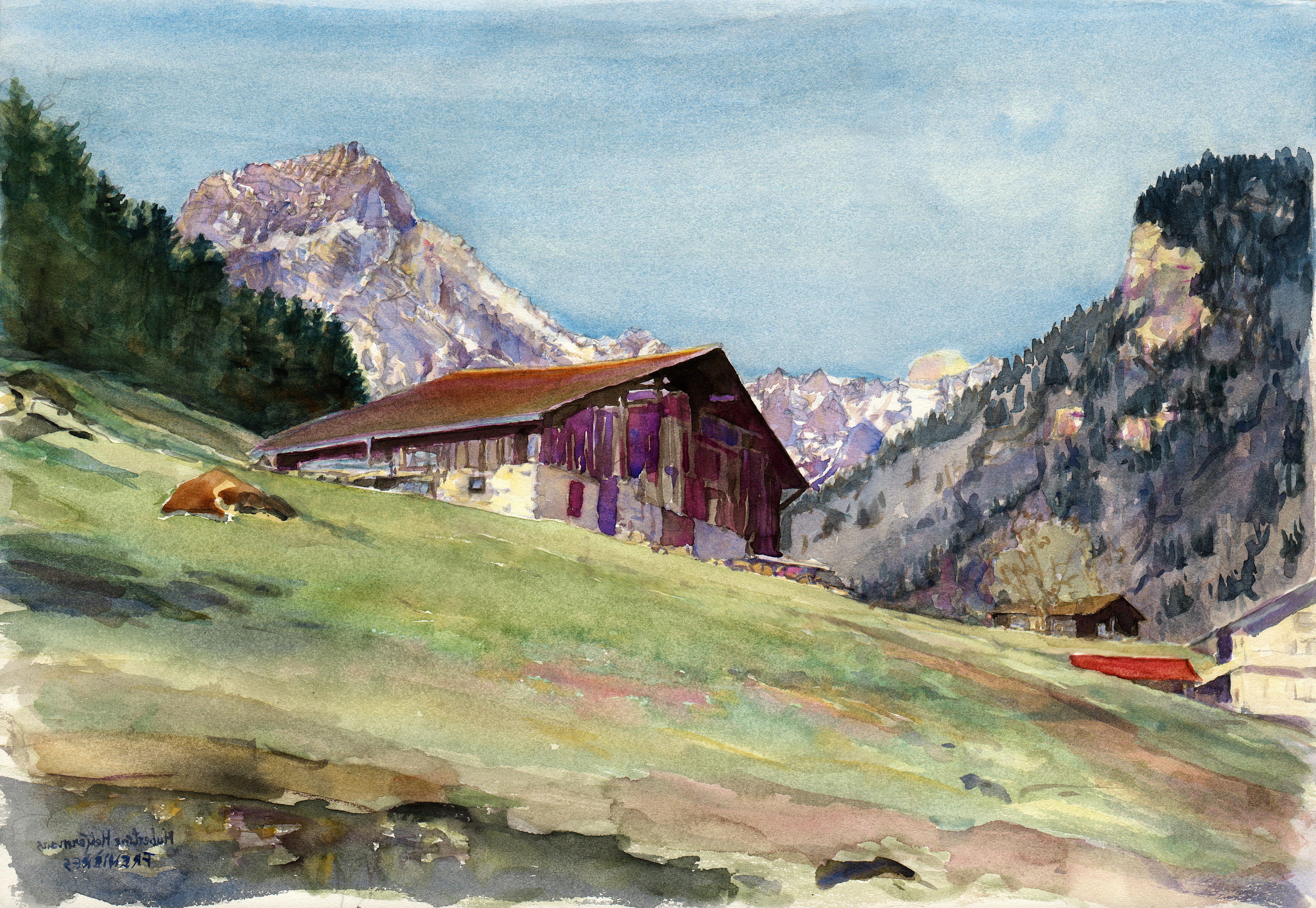 4193x2892 Watercolor Paintings Of Mountains Watercolor Painting Landscape