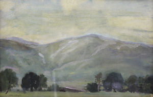 300x191 David A Baxter (Norwegian,1942 ) Watercolor Painting Mountain