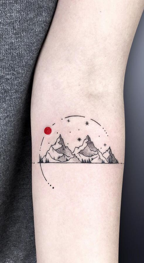 492x896 Mountains Tattoo