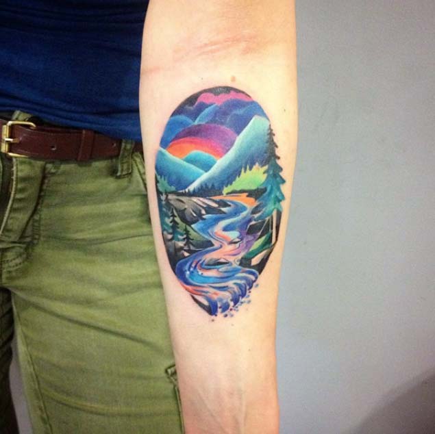 635x634 25 Breathtaking Mountain Tattoos That Flat Out Rock