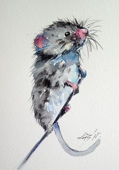 Watercolor Mouse