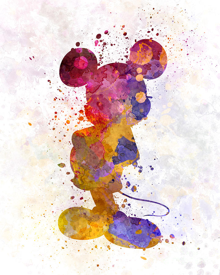720x900 Mickey Mouse In Watercolor Painting By Pablo Romero