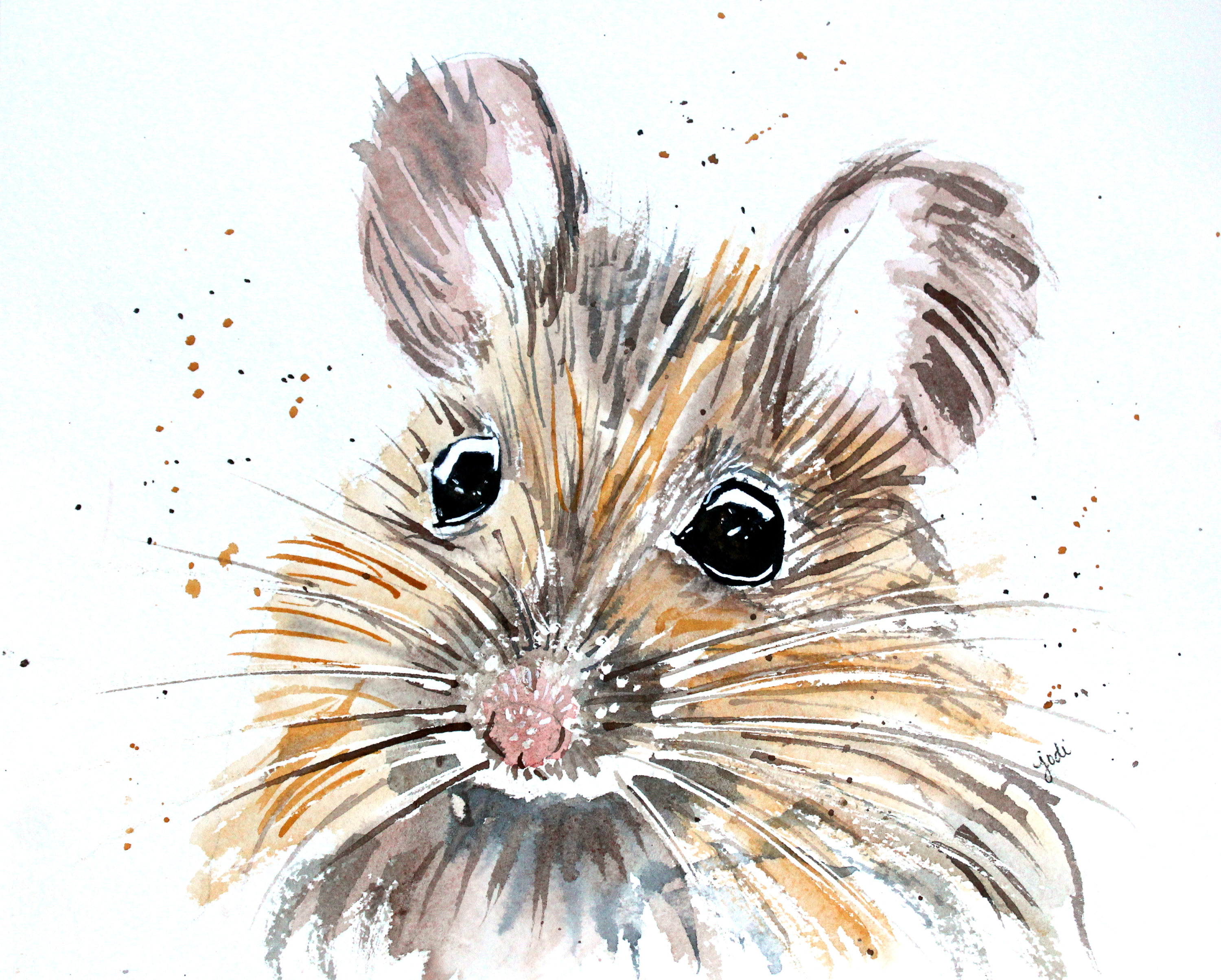 3000x2409 Mouse Watercolor Print Of Original Painting Watercolor Mouse Etsy