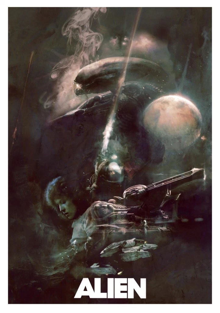 722x1024 Horror Movie Posters In Watercolor