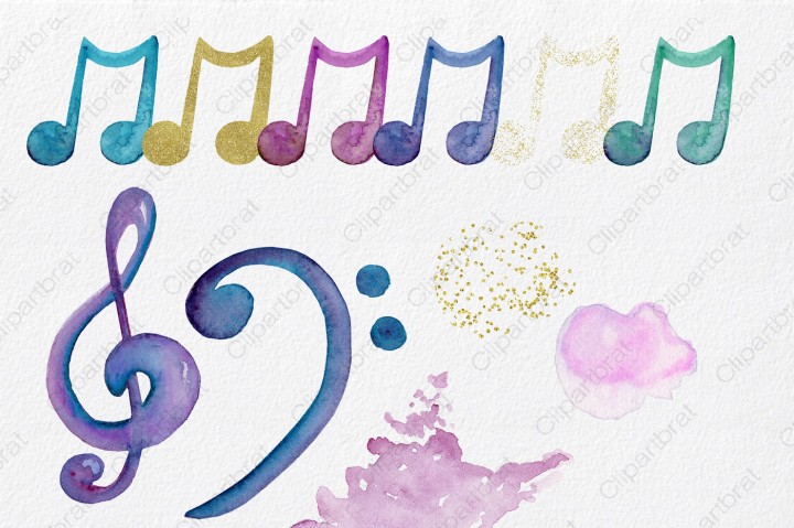 720x479 Rainbow Watercolor Music Notes Musical Clipart By Clipartbrat
