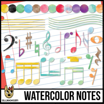 349x350 Watercolor Music Notes Clip Art By Sillyodesign
