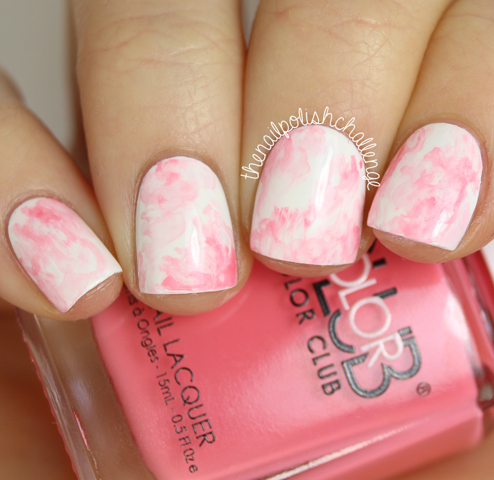 1000x971 Pink Marble Watercolor Nail Art The Nail Polish Challenge