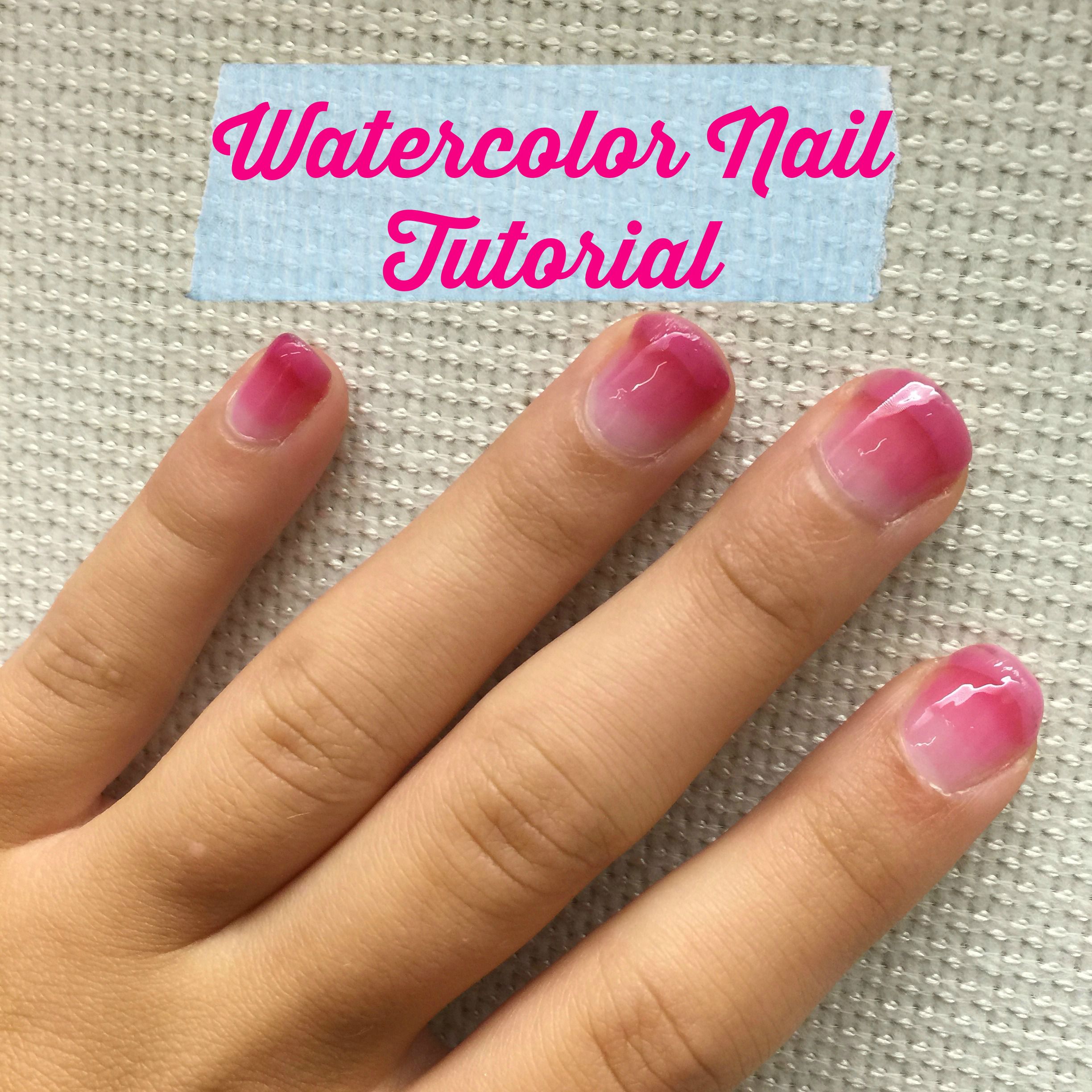 2448x2448 Watercolor Nails Tutorial