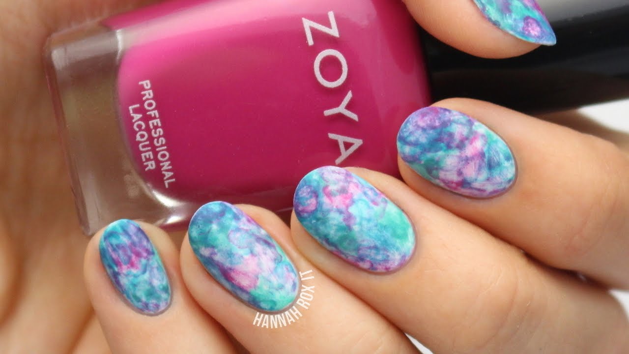 1280x720 Easy Watercolor Nail Art
