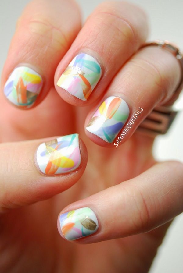 600x896 Watercolor Nail Art Ideas Watercolor, Spring Nails And Manicure