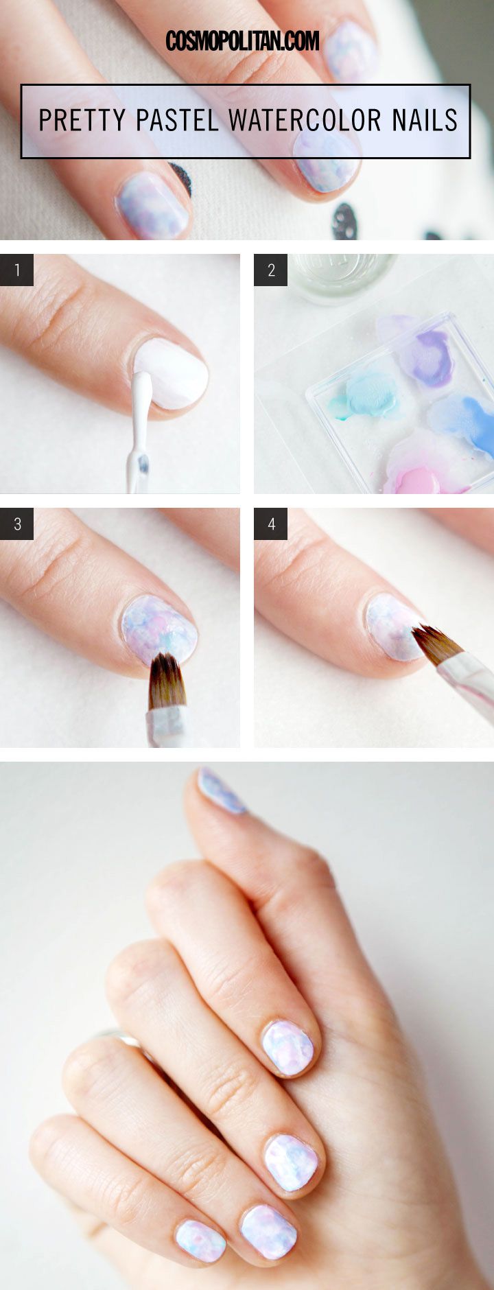 720x1880 How To Pretty Pastel Watercolor Manicure
