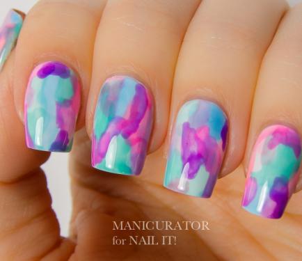 434x375 Nail Art How To Easy Watercolor Nails