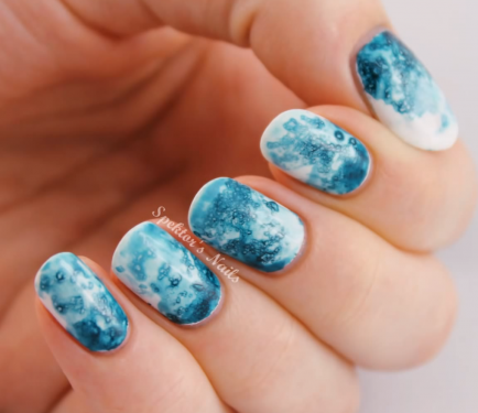434x375 Nail Art Tutorial Salted Watercolor Technique