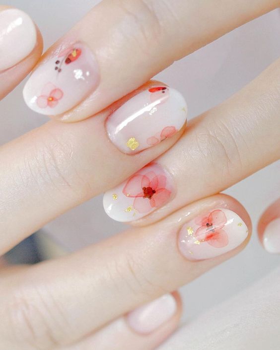 564x705 50 Delightful Watercolor Nails Nail Design Ideaz
