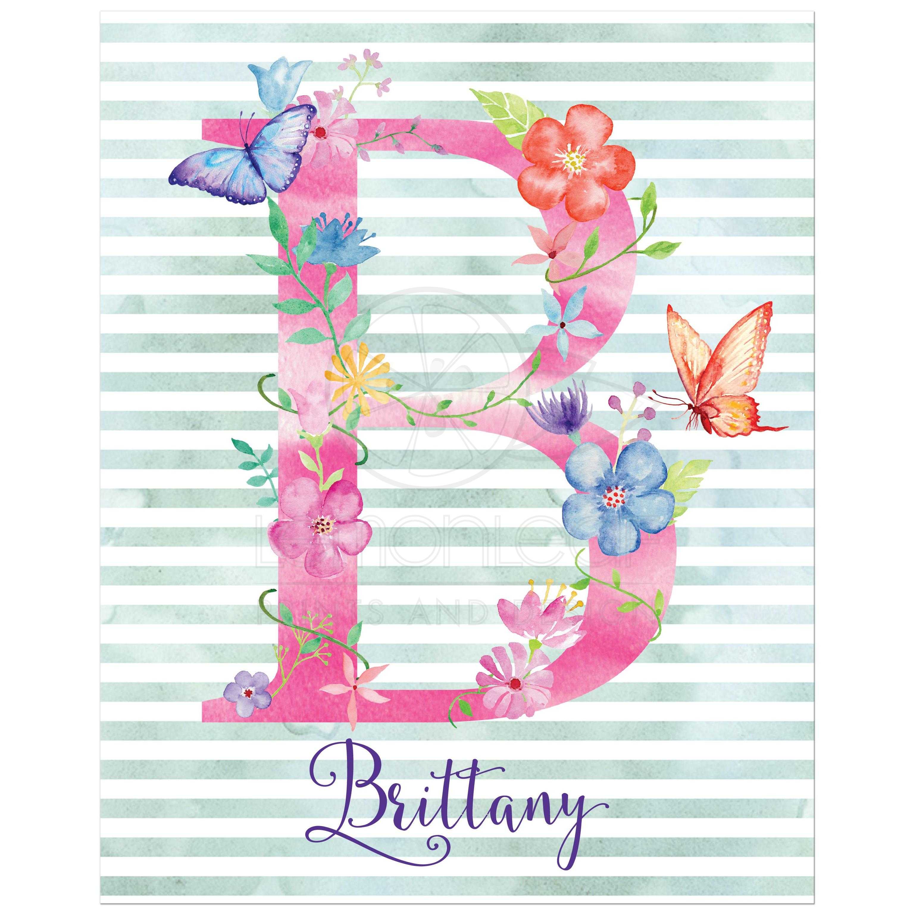 3075x3075 Customizable 8x10 Art Print 2 Personalized Watercolor Florals