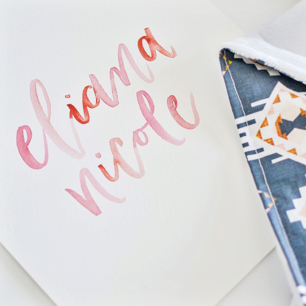 1060x1060 Watercolor Name Ellie Rae