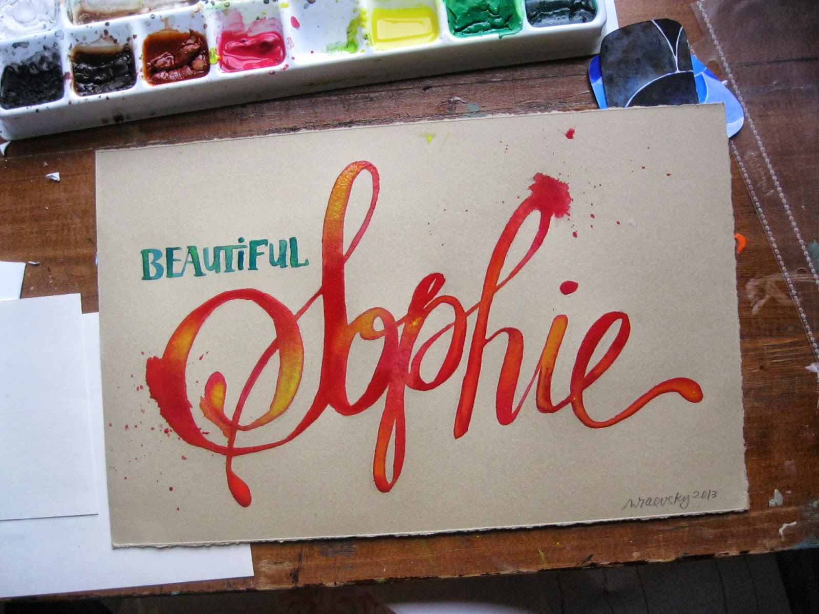 1600x1200 I Am An Artist. Watercolor Name Plate