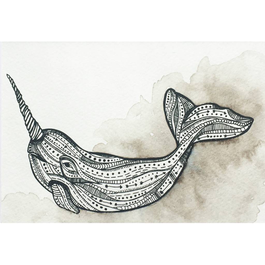 1024x1024 Narwhal Print Octopus Ink