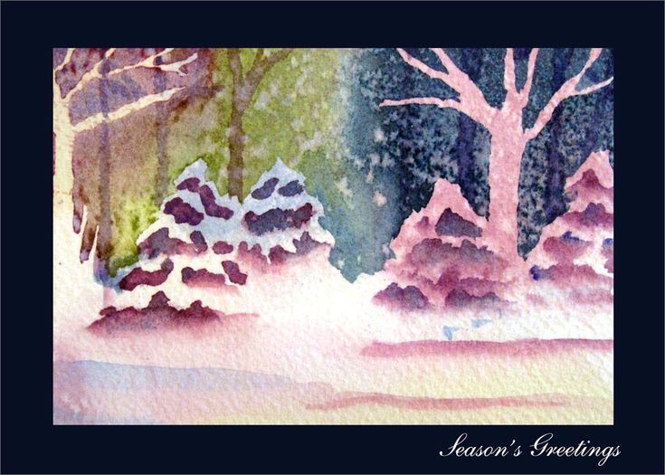 735x525 Simple Nativity Watercolor Christmas Cards