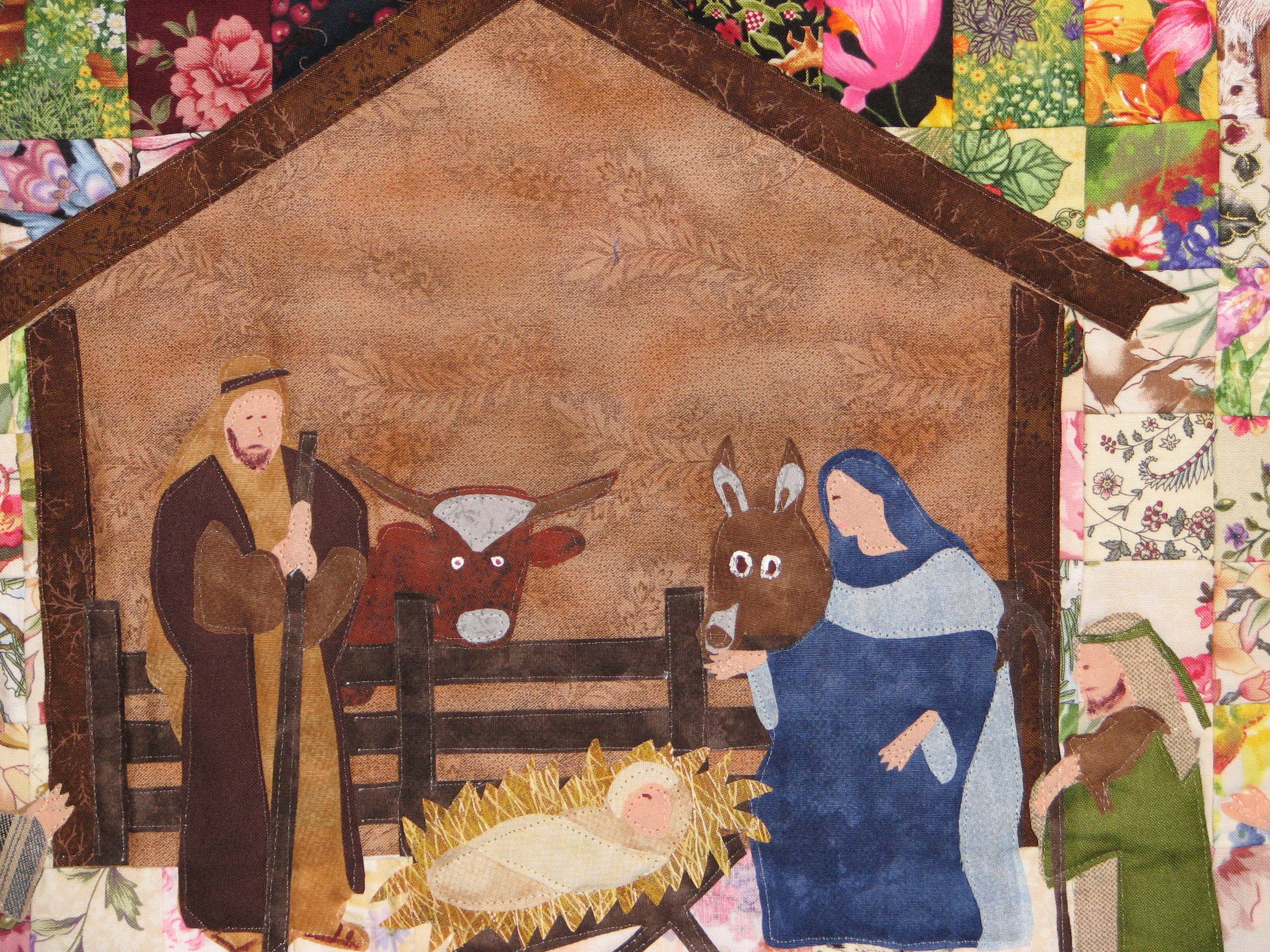 2816x2112 Watercolor Nativity Quilt Journey Conclusion Quilt Cabana Patterns