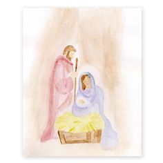 236x236 Blue Silhouette Nativity Scene Postcard Christmas