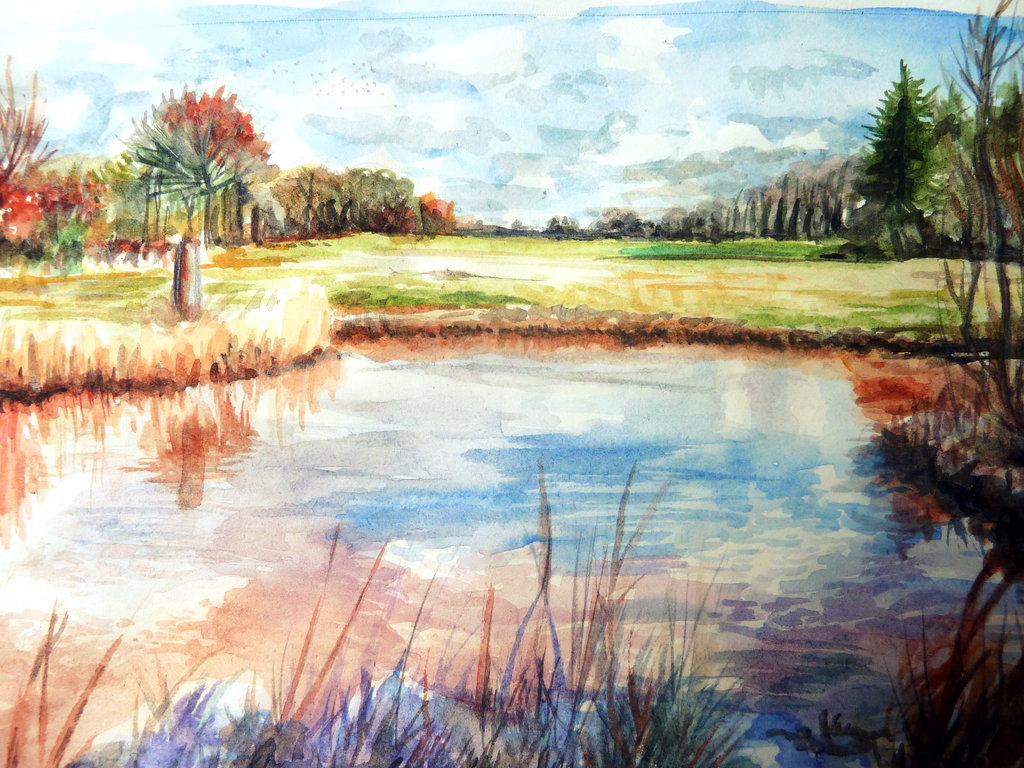 1024x768 Watercolor Paintings Of Nature