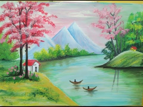 480x360 How To Make Beautiful Scenery Painting Nature Painting
