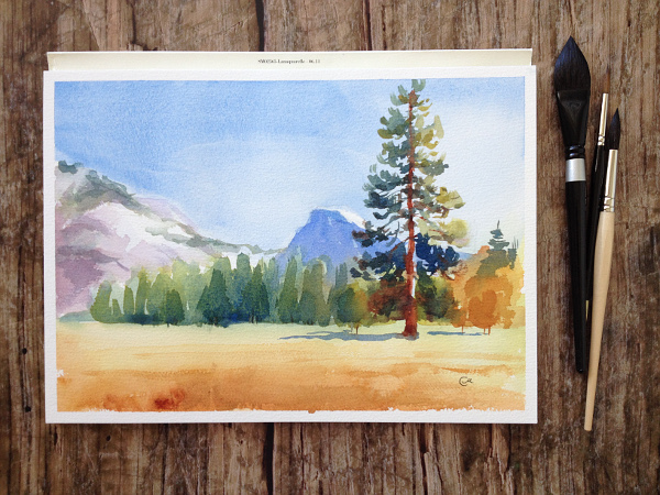 600x450 Watercolor Landscape Painting 5 Step Tutorial
