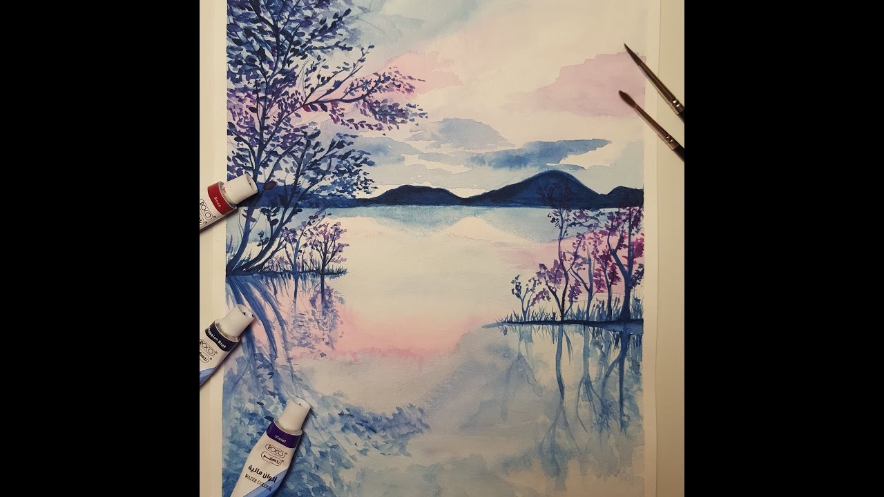1280x720 Watercolor Nature Scene