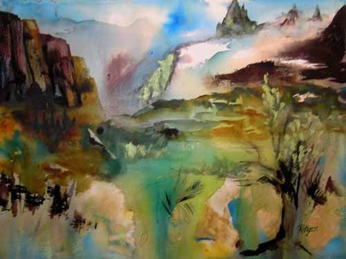 500x374 Beautiful Watercolor Nature Scene Art And Such