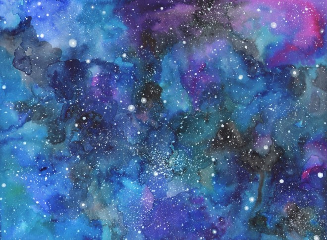 660x485 How To Paint A Watercolor Galaxy, Nebula And Night Sky 10 Tutorials
