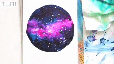 400x225 Tiny Nebula] Watercolor Painting On Make A Gif