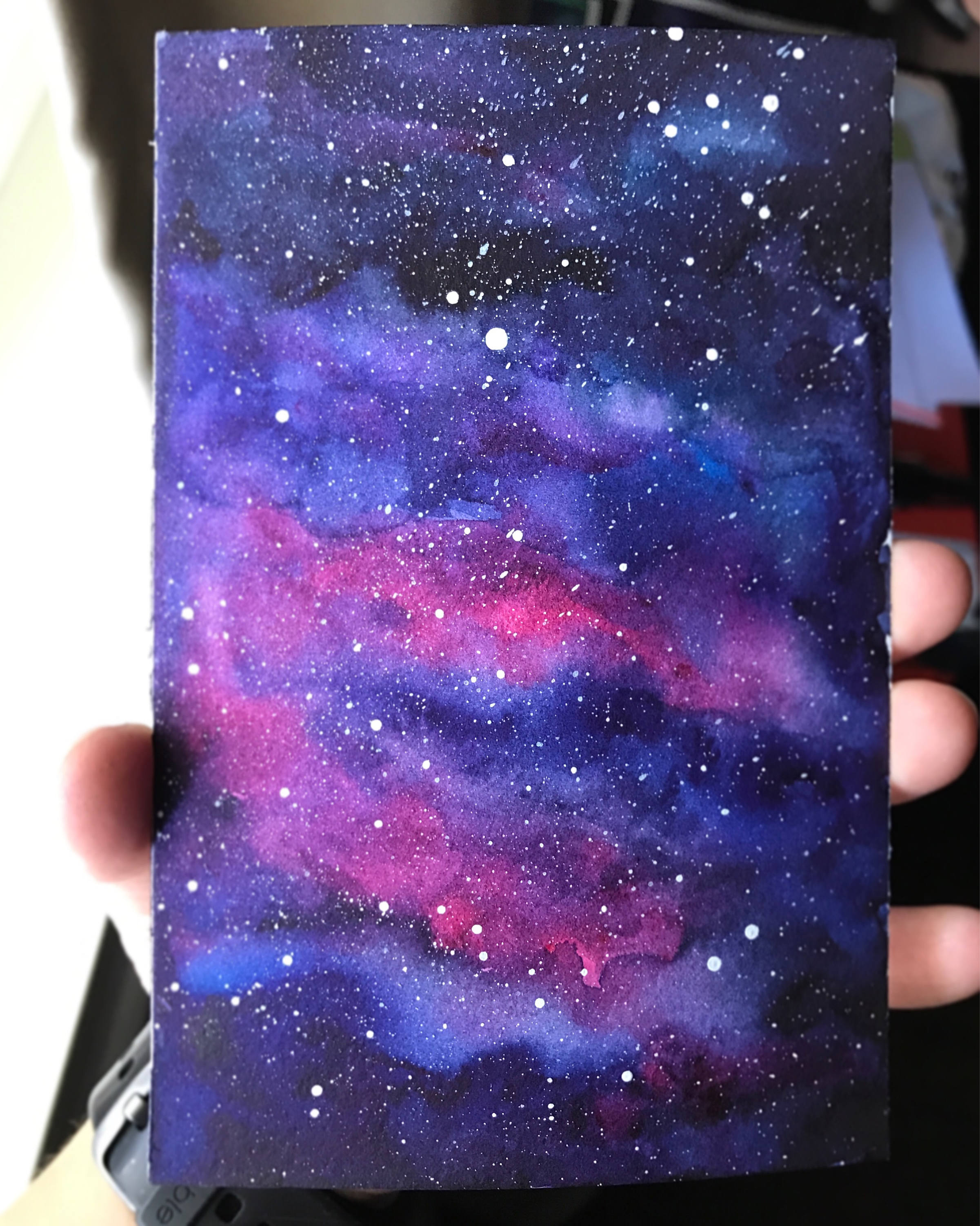 2401x3000 Galaxy Watercolor Nebula Watercolor Original Painting Galaxy Etsy