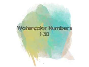 350x263 Watercolor Numbers (Blue) By Kierstyn Hacker Teachers Pay Teachers