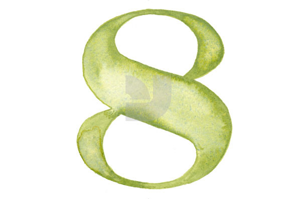 592x396 Watercolor Numbers