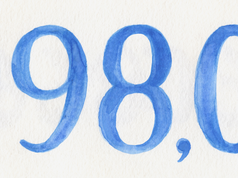 800x600 Watercolor Numbers By Sarah Youngquist