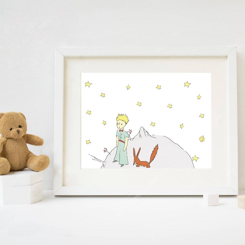 800x800 2018 The Little Prince Print Watercolor Nursery Art , The Little
