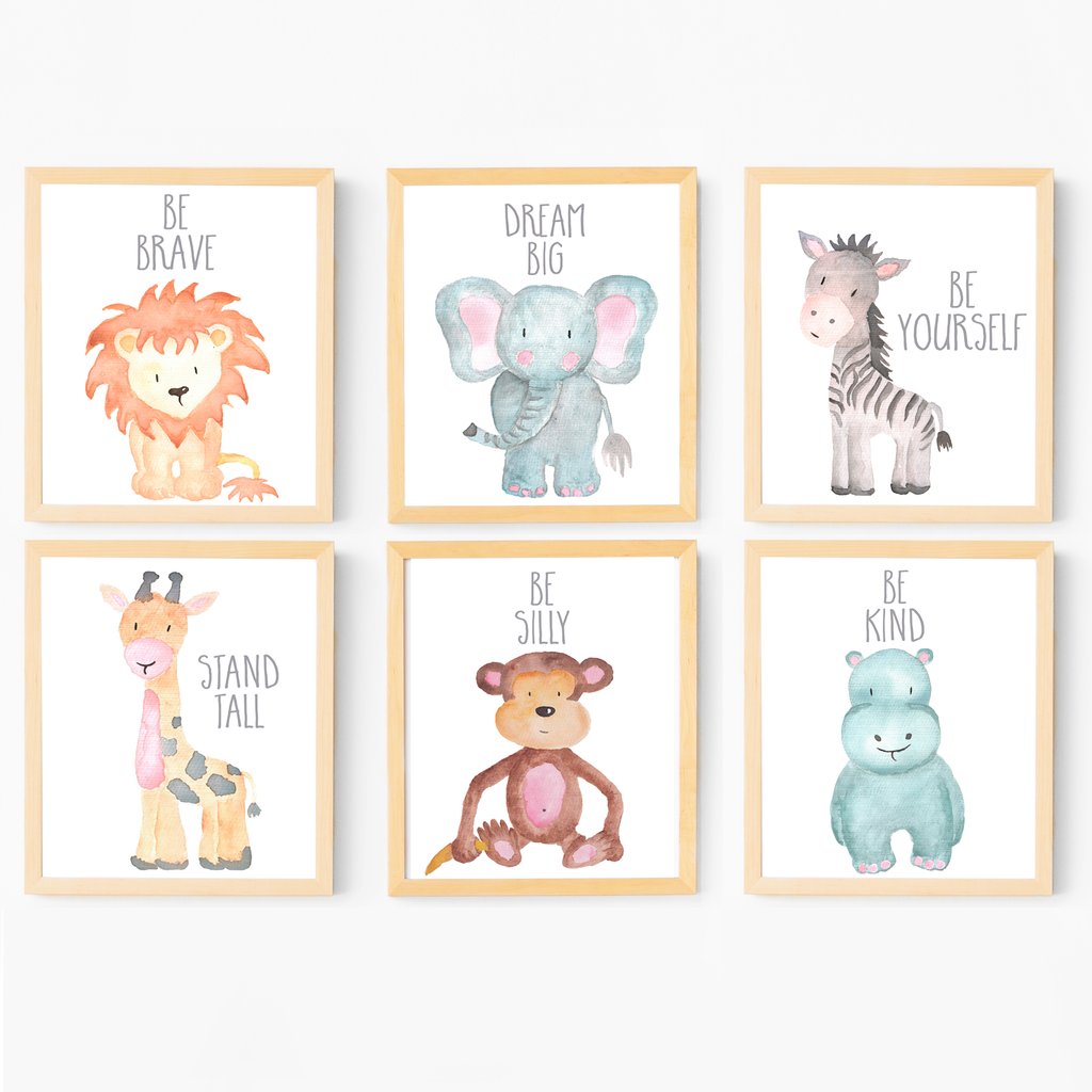 1024x1024 Safari Nursery Art