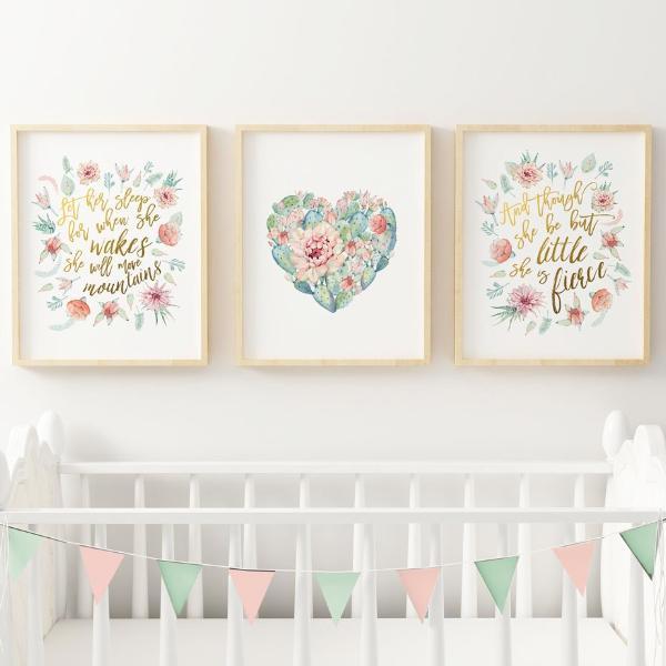 600x600 Cactus Nursery Print, Watercolor Botanical Succulent