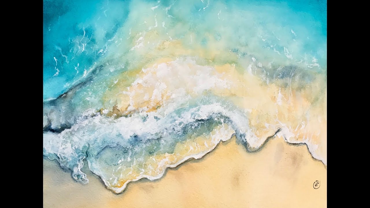1280x720 Ocean Waves In Watercolors Painting Tutorial