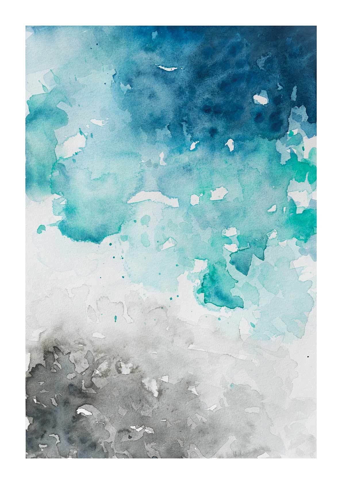 1190x1684 Watercolour Ocean Art Prints