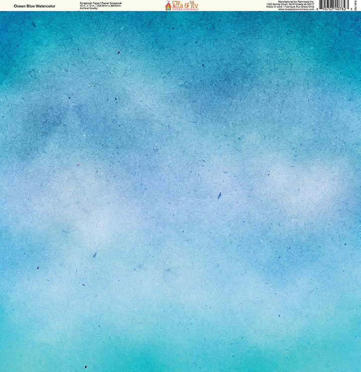 727x750 Ella And Viv Paper Company Painted Ocean Blue Watercolor Paper